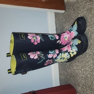 Joules Women's Size 9 Rain Boot Floral Print